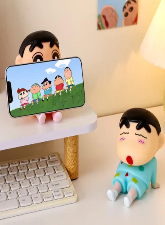 FUNFOB Shinchan Action Figure | Shin chan Figurine Cartoon Figures Toys for Boys & Girls PVC Multicolour (Shinchan Mobile H with Box (White)) - Image 4